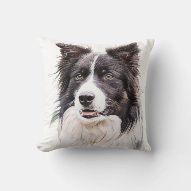 colliehond kussen (Voorkant)