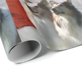 Collies ontmoeten Kerstmis Cadeaupapier (Rol Hoek)
