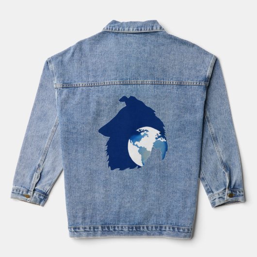 ColliesWithoutBorders logo Denim Jacket (Achterkant)