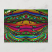 COLLIN ~ 3D Fractal Design Pattern ~ Multicolor Briefkaart (Voorkant)