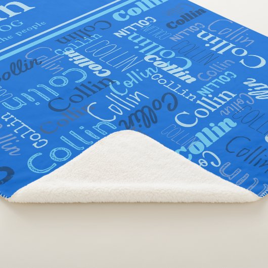 Collin gepersonaliseerde naam die schaduwen van bl sherpa deken (3/4)