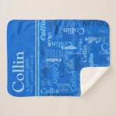 Collin gepersonaliseerde naam die schaduwen van bl sherpa deken (Voorkant (horizontaal))