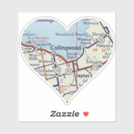 Collingwood Ontario  kaart Sticker