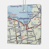Collingwood op kaart keramisch ornament (Links)