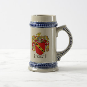 Collins Coat of Arms Stein / Collins Family Crest Bierpul