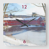 Collins Company Wall Clock Vierkante Klok (Voorkant)