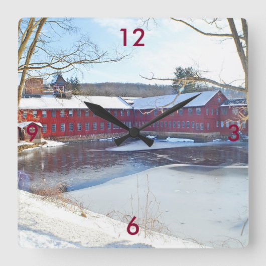 Collins Company Wall Clock Vierkante Klok (Voorkant)