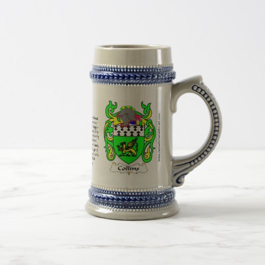 Collins Family Crest Stein Bierpul (Rechts)
