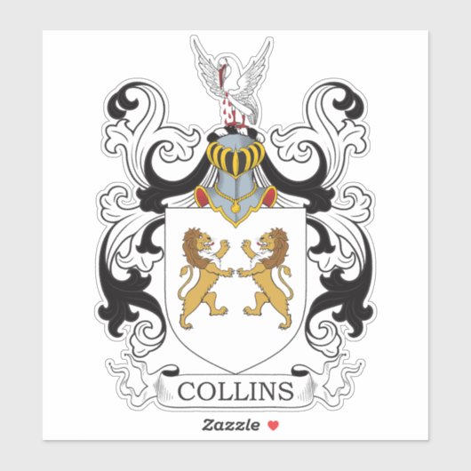 Collins Family Crest Sticker (Vel)