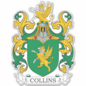 Collins Family Crest Sticker (Voorkant)