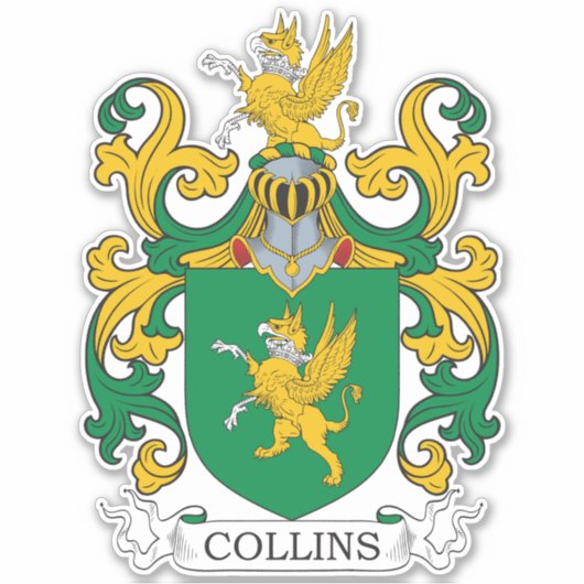 Collins Family Crest Sticker (Voorkant)