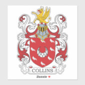 Collins Family Crest Sticker (Vel)