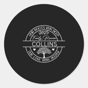 Collins Family reünie Onze wortels lopen diep Ronde Sticker