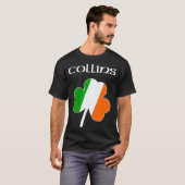 Collins Irish Last Name Gift Ireland Flag T-shirt (Voorkant volledig)