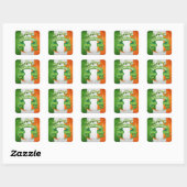 Collins Irish Shield Vierkante Sticker (Vel)