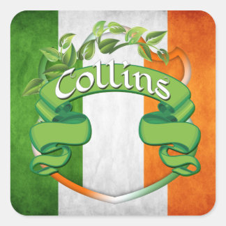 Collins Irish Shield Vierkante Sticker