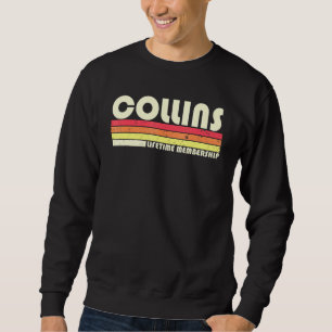 Collins Surname Retro 80s 90s Birthday Reu Trui