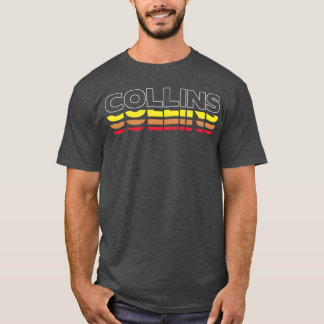 Collins Voornaam Grappige Vintage Zonsondergang Co T-shirt