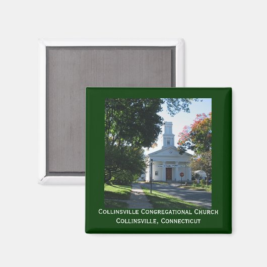 Collinsville Congregationele kerk Magneet (Voorkant / Achterkant)
