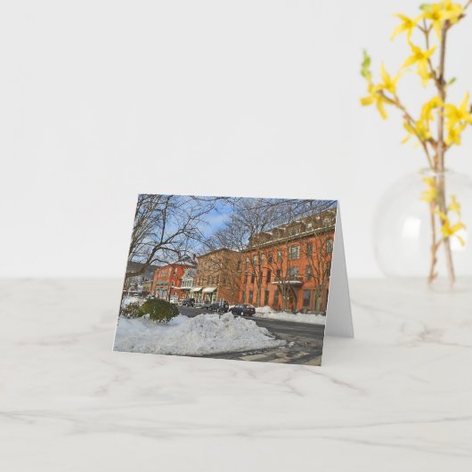 Collinsville Connecticut Notecard Kaart (Gele Bloem)