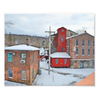 Collinsville Factory Buildings Foto Print