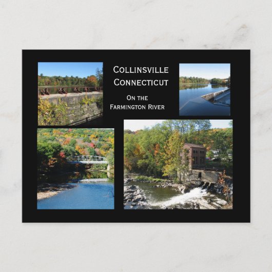 Collinsville op de Farmington rivier Briefkaart (Voorkant)