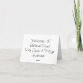 Collinsville Train Depot Notecard Kaart (Achterkant)