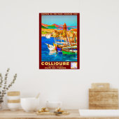 Collioure, Pyreneeën, Frankrijk, boten in de haven Poster (Keuken)