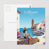 Collioure Waterfront Frankrijk Briefkaart (Voorkant / Achterkant)