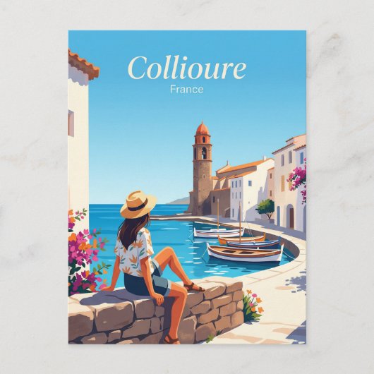 Collioure Waterfront Frankrijk Briefkaart (Voorkant)