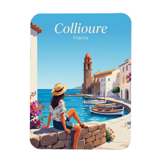 Collioure Waterfront Frankrijk Magneet (Verticaal)