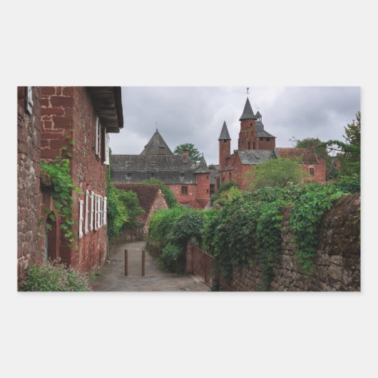 Collonges-la-Rouge, Frankrijk rechthoekige sticker (Voorkant)