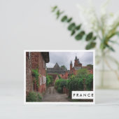 Collonges-la-Rouge, Frans briefkaart witte lijst (Staand voorkant)