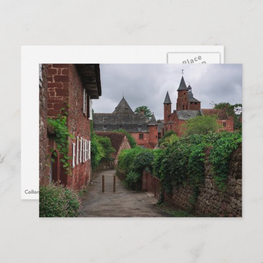 Collonges-la-Rouge, het briefkaart van het rode do (Voorkant / Achterkant)