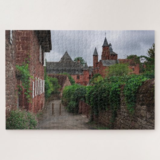 Collonges-la-Rouge, het rode dorp in Frankrijk Legpuzzel (Horizontaal)