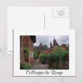 Collonges-la-Rouge witte briefkaart van de tekstte (Voorkant / Achterkant)