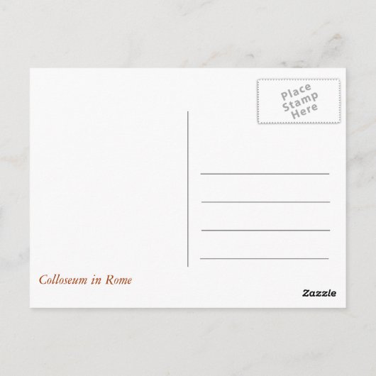 Colloseum in Rome Briefkaart (Achterkant)