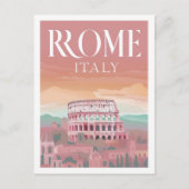 Colloseum Rome Italië Vintage Beroemde Reisplaats Briefkaart (Voorkant)