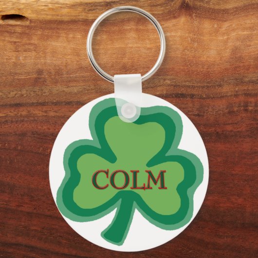 Colm Irish Name Sleutelhanger (Voorkant)