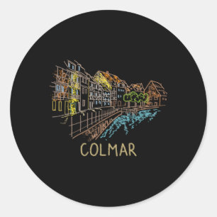 Colmar City voor Frankrijk Ronde Sticker