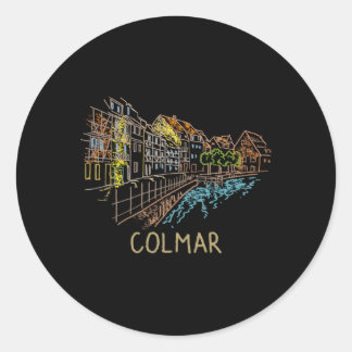 Colmar City voor Frankrijk Ronde Sticker