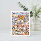 Colmar Elzas Duitsland Travel Place Waterverf Briefkaart (Staand voorkant)