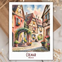 Colmar Elzas Frankrijk Reizen  Waterverf