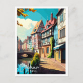 Colmar France Art vintage reisillustratie Briefkaart (Voorkant)