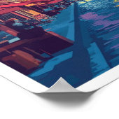 Colmar France Art Vintage Travel Illustratie Poster (Hoek)