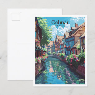 Colmar France Kunst Vintage Reizen Briefkaart