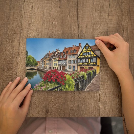 Colmar France Waterverf Kaart