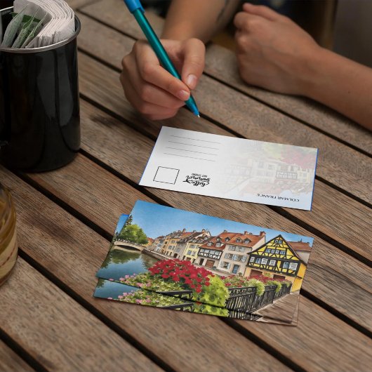 Colmar France Waterverf Kaart