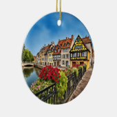 Colmar France Waterverf Keramisch Ornament (Rechts)
