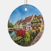Colmar France Waterverf Keramisch Ornament (Links)